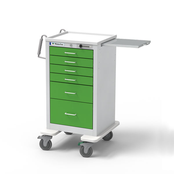 6 Drawer Slim Med Jr, light gray exterior / choice of color drawers, simplex lock [1]